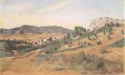 Jean Baptiste Camille  Corot Olevano Romano (mk11) oil on canvas